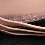 Signature Grain Calfskin Check Embossed Peyton Crossbody Clutch Bag Pale Orchid