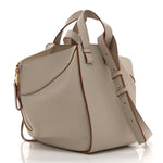 Grained Calfskin Small Hammock Shoulder Bag Light Ghost