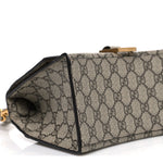 X GUCCI GG Supreme Monogram Small Hourglass Top Handle Bag Beige Ebony