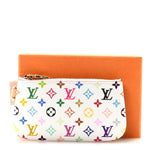 LV X TM Monogram Multicolor Phone Holder White