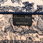 Canvas Embroidered Medium Dioriviera Toile De Jouy Book Tote Blue