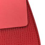 Grained Calfskin Lambskin Mini Bi-Color Drew Shoulder Bag Red