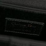Satin Crystal Mini Saddle Bag Black