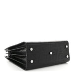 Calfskin Crocodile Embossed Baby Sac De Jour Black