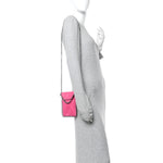 Shaggy Deer Phone Holder Crossbody Hot Pink