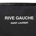 Linen Canvas Rive Gauche Zipped Pouch Black