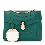 Calfskin Small Serpenti Forever Snake Strap Crossbody Bag Emerald Green