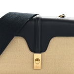 Canvas Calfskin Teen Soft 16 Shoulder Bag Vanilla Navy