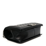 Calfskin Quilted Medium Boy Flap Black