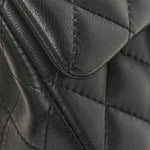 Lambskin Quilted Mini Rectangular Flap Black