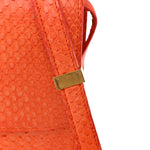 Snakeskin Medium Classic Box Flap Orange