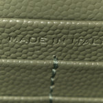 Grain De Poudre Matelasse Chevron Monogram Envelope Chain Wallet Light Sage