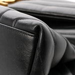 Calfskin Y Quilted Monogram Medium Loulou Chain Satchel Black