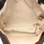 Pebbled Calfskin Large Alix Padlock Zip Hobo Bag Dark Brown