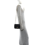 Caviar Quilted Mini Sweetheart Rectangular Flap Black