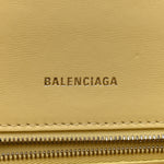 Calfskin Crocodile Embossed Small Hourglass Top Handle Bag Pale Yellow