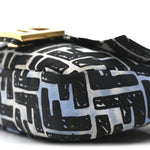 X JOSHUA VIDES Nylon FF Cloudy Mini Belt Baguette Bag White Celeste Black