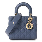 Lambskin Cannage Small My ABCDior Lady Dior Blue
