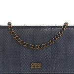 Snakeskin Wallet On Chain WOC Blue