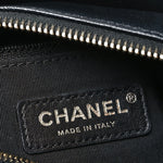 Patent Goatskin Quilted Small Gabrielle Hobo Black