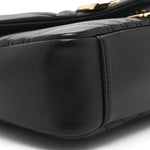 Lambskin Matelasse Medium GG Marmont Shoulder Bag Black