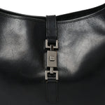 Calfskin Jackie O Hobo Black