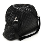 Calfskin Quilted ES Giant Travel Bag Black
