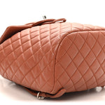 Lambskin Quilted Small Urban Spirit Backpack Brown