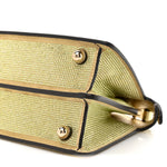 Crystal Vitello Laminato FF Petite Peekaboo I SEE U Satchel Crystal Platinum Light Gold