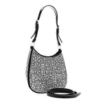 Satin Crystal Cleo Adjustable Strap Shoulder Bag Metal