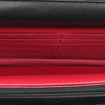 Calfskin Quilted Enchained Wallet On Chain WOC Black