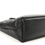 Lambskin Wide Puffer Tote Black