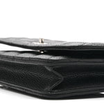 Caviar Quilted CC Turnlock Wallet On Chain WOC Black