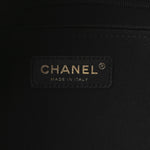 Suede Calfskin Shiny Lambskin Quilted Small Coco Base Shopping Bag Beige Black
