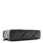 Caviar Quilted Top Handle Slim Vanity With Chain Black