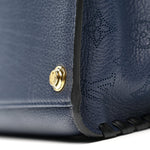 Calfskin Mahina Braided On My Side MM Navy Blue