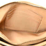 Metallic Caviar Quilted Small Clutch With Chain Gold
