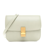Box Calfskin Medium Classic Box Flap Bag Vert D'eau