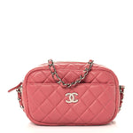 Lambskin Quilted Small Timeless Camera Case Pink