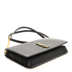 Smooth Calfskin Monogram Phone Holder Crossbody Black