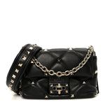 Nappa Mini Candystud Crossbody Bag Black