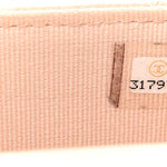 Caviar Quilted Mini Clutch With Chain Light Beige