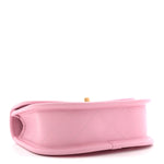 Calfskin Quilted Small Messenger Flap Light Pink