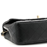 Lambskin Quilted Mini Rectangular Flap Black