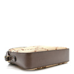 Monogram Jumbo GG Textured Dollar Calfskin Web Messenger Shoulder Bag Camel Ebony New Acero