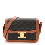 Triomphe Canvas Calfskin Medium Triomphe Bag Tan