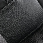 Nylon Grained Calfskin Watson Diaper Bag Black