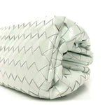 Patent Calfskin Intrecciato Teen Pouch Glacier