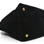 Tessuto Nylon Saffiano Shopping Tote Black