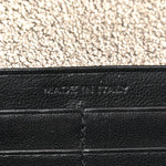 Grained Metallic Calfskin Monogram Chain Wallet Bronze